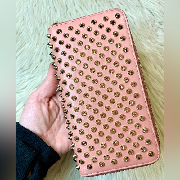 SOLD🔥Authentic CHRISTIAN LOUBOUTIN Panettone spike Zip around wallet - Picture 6 of 15